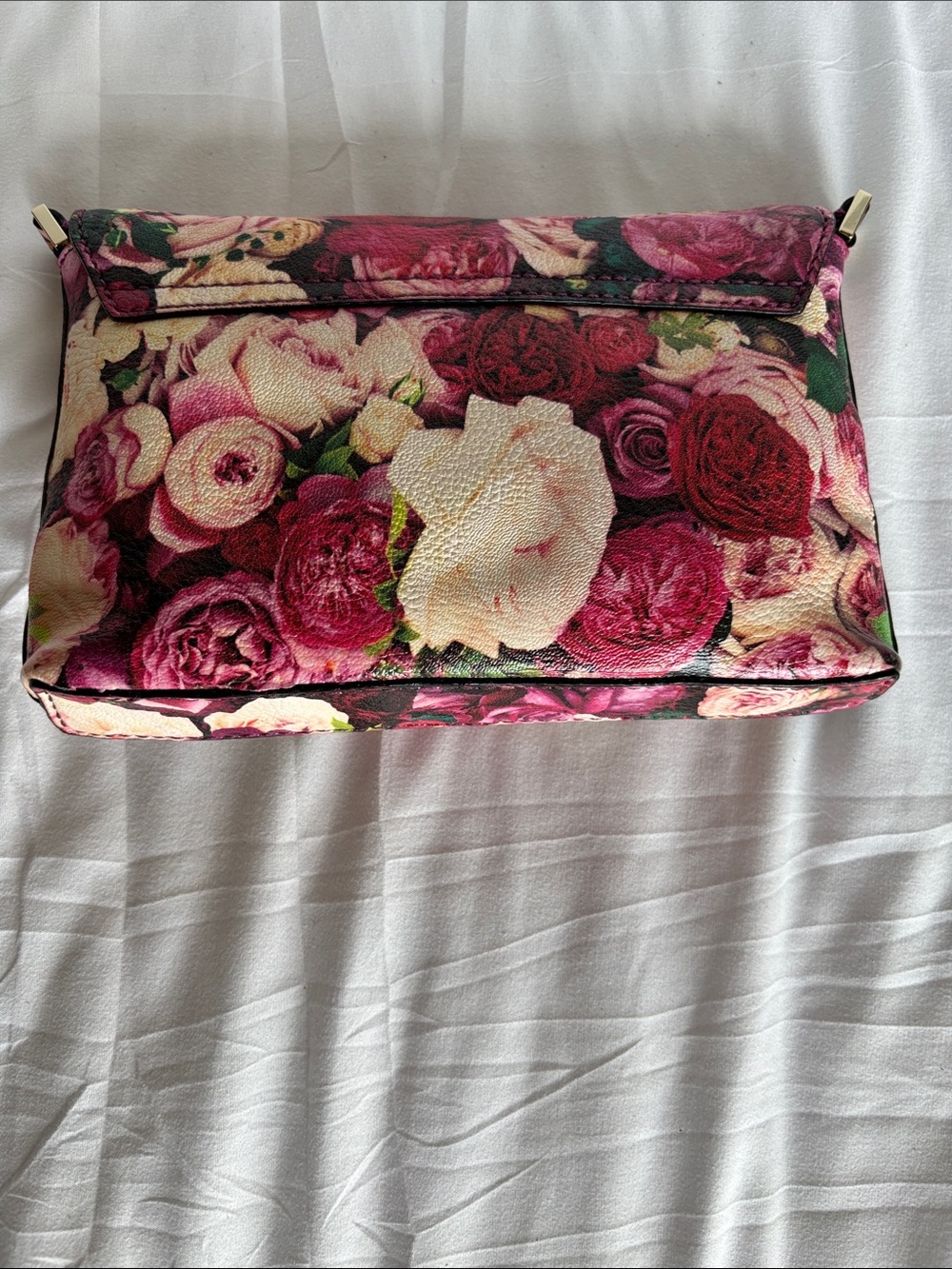 kate spade floral multicolor leather wristlet clutch - pink & green roses - Picture 8 of 17